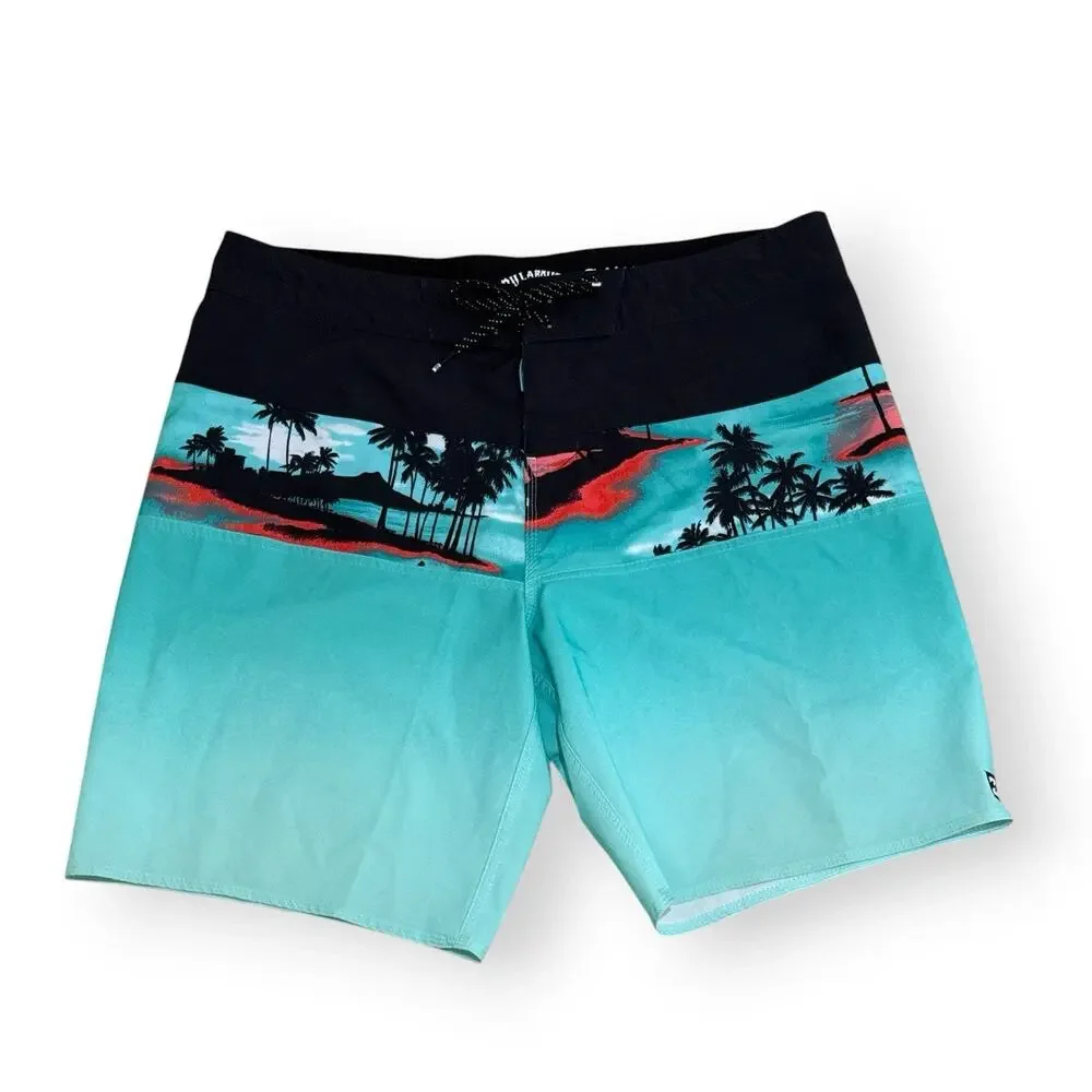 Billabong Tribong Pro Board Shorts Men's 34 Surf Swim M1201BTB Beach Retro